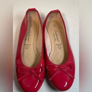 La Ballerina by Sonja Ricci Red Patent Leather Flats size 40 US 9 bow